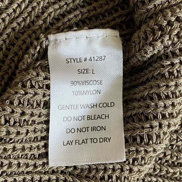 Carly Jean Los Angeles Tan Knit Sleeveless Top Women’s Size Large Minimalist‎ - Picture 8 of 9